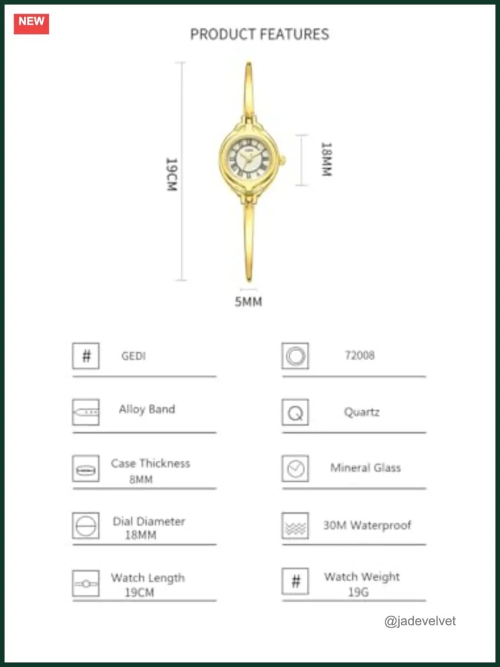 Elegant Small Dial Bangle Quartz Watch with Thin Strap - Women's Wrist Watch